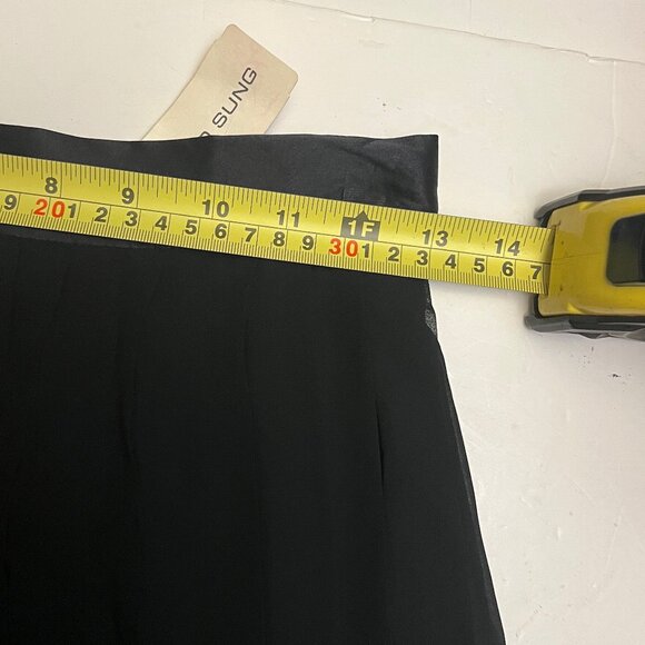 NWT Alfred Sung Black Pleated Maxi Skirt - Size 4 - Picture 8 of 8